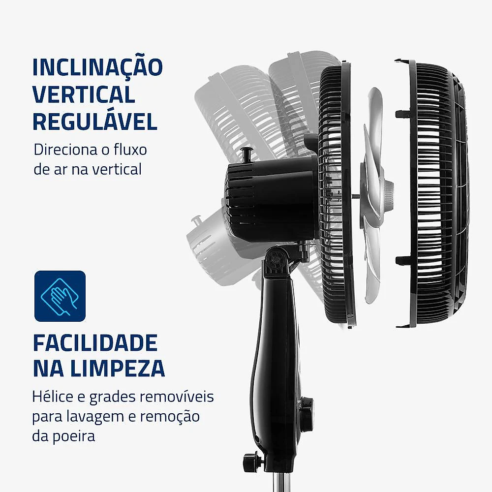 Ventilador de Coluna 40cm NVT40C-B 8 Pás Mondial 127V