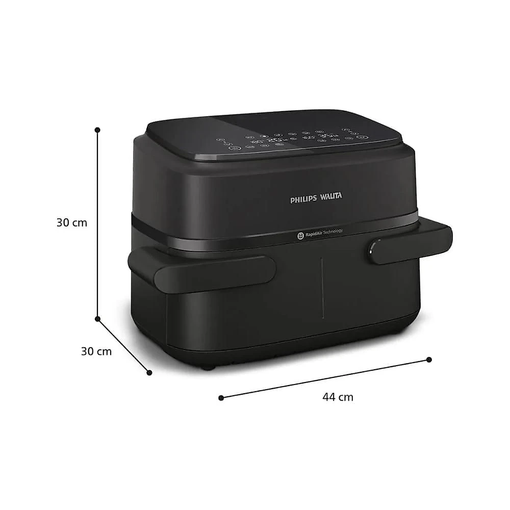 Fritadeira Airfryer Philips Walita Duplo Cesto com Divisória Removível 7,1L NA150 127V
