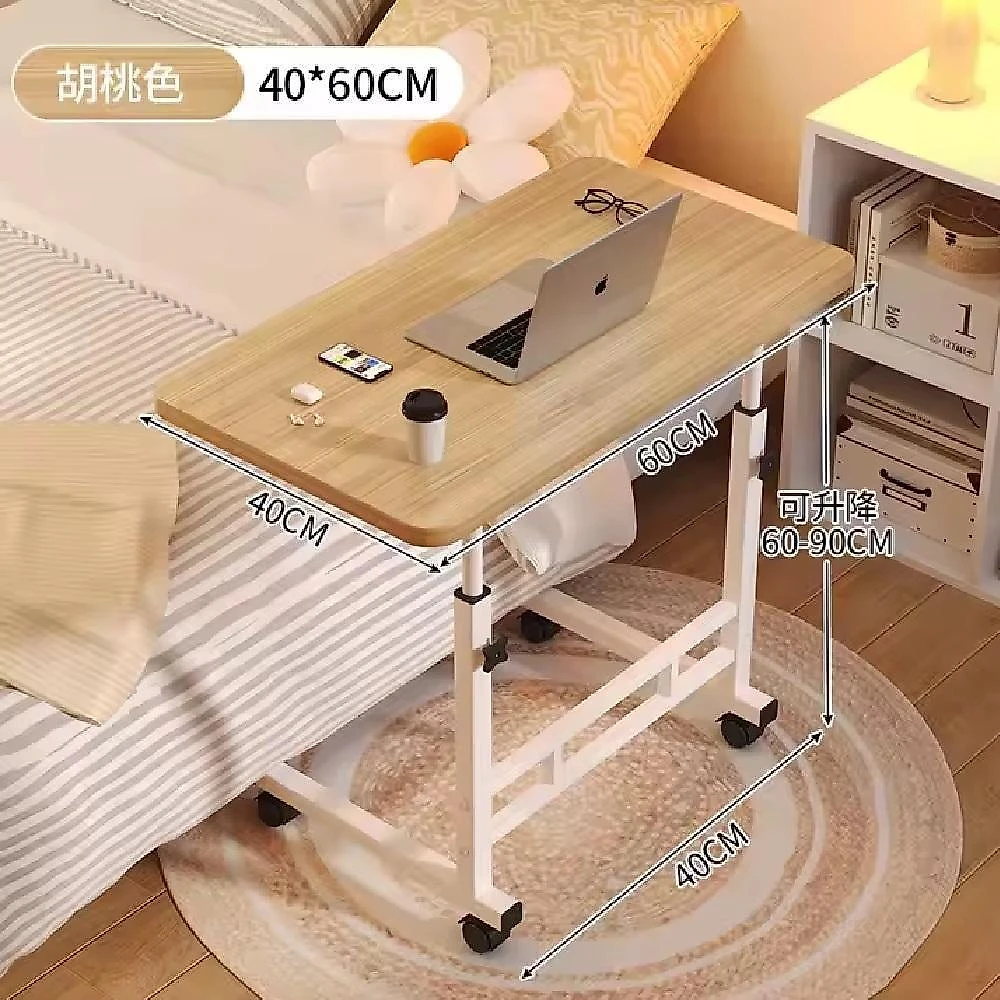 Mesa Para Notebook Com Rodinhas Altura Ajustavel Multifuncional Jantar Cama Sala Home Office Computador Marfim
