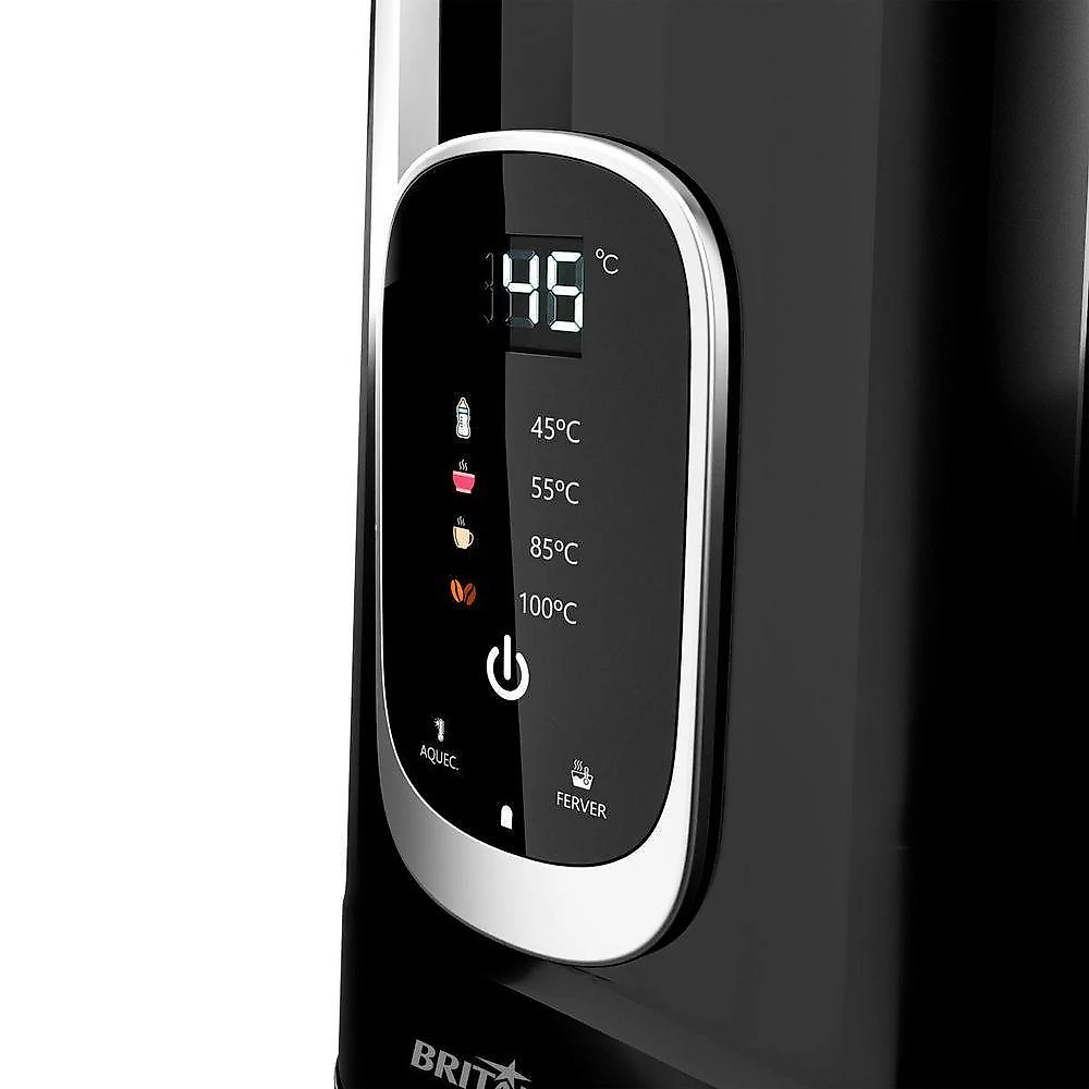 Chaleira Elétrica Britânia BCH17D 1250W 1,7L Aço Inox Preto Painel Touch 110V