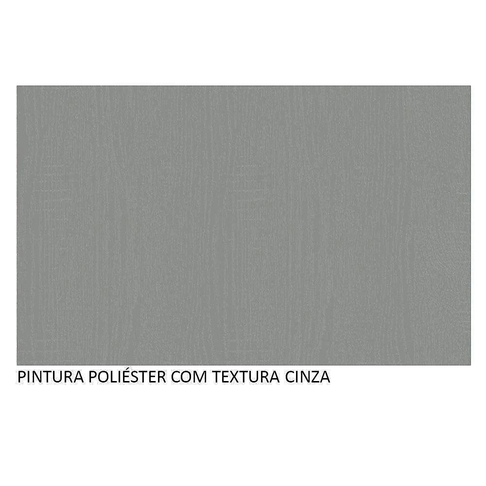 Balcão armário de cozinha 60 cm 3 gavetas suspenso cinza nice madesa