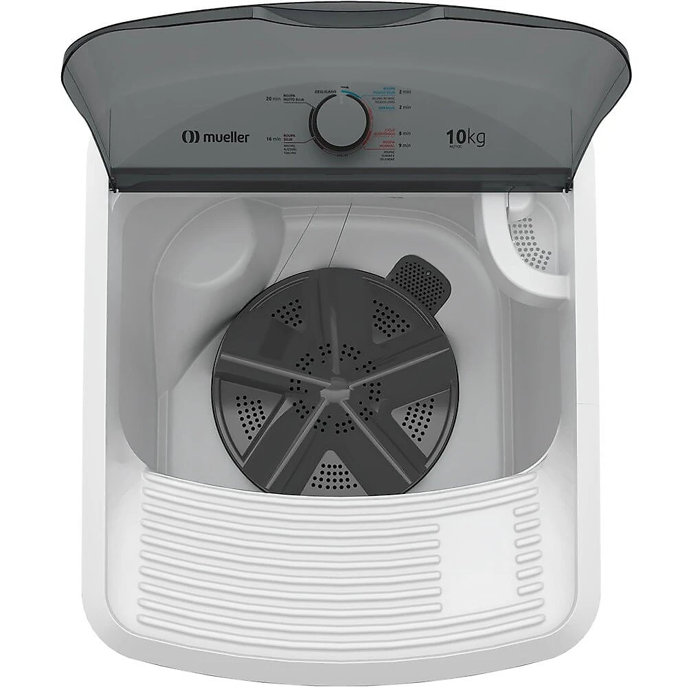 Tanquinho de Lavar Semiautomática 10 kg com Superesfregador MLT10C Mueller Branco - 110V