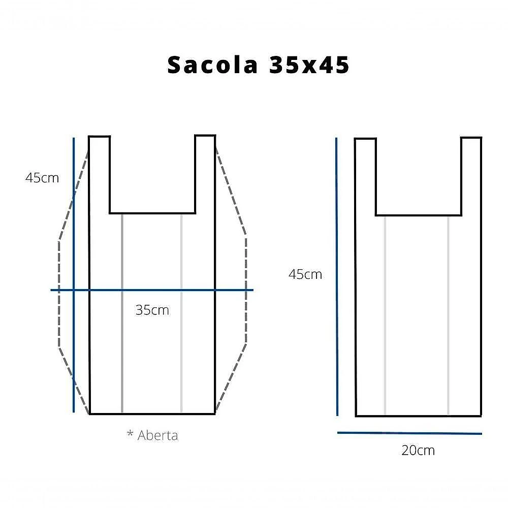Sacola Plástica Reciclada Reforçada Branca Com 4kg