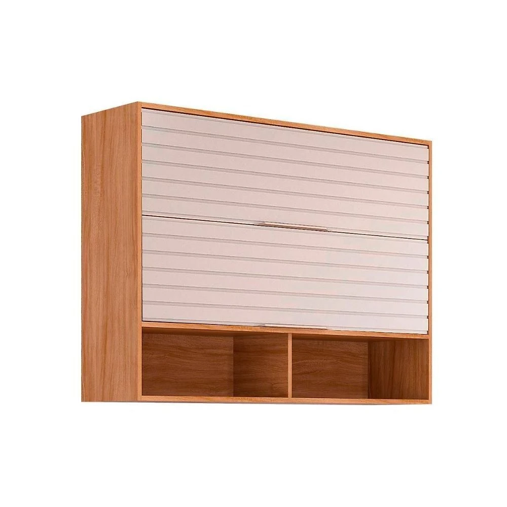 Armário Aéreo Cozinha Modulado Esplendida C- 2 Portas Basculantes 120cm Cinamomo-off White - Mgm