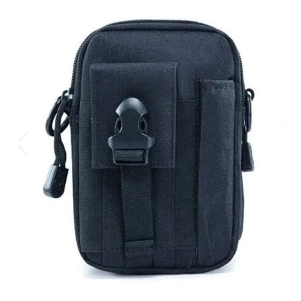 Bolsa Tática OEM 9366 Multiuso Utilitária com Bolso Molle Resistente à Água Nylon 600D Preto 1