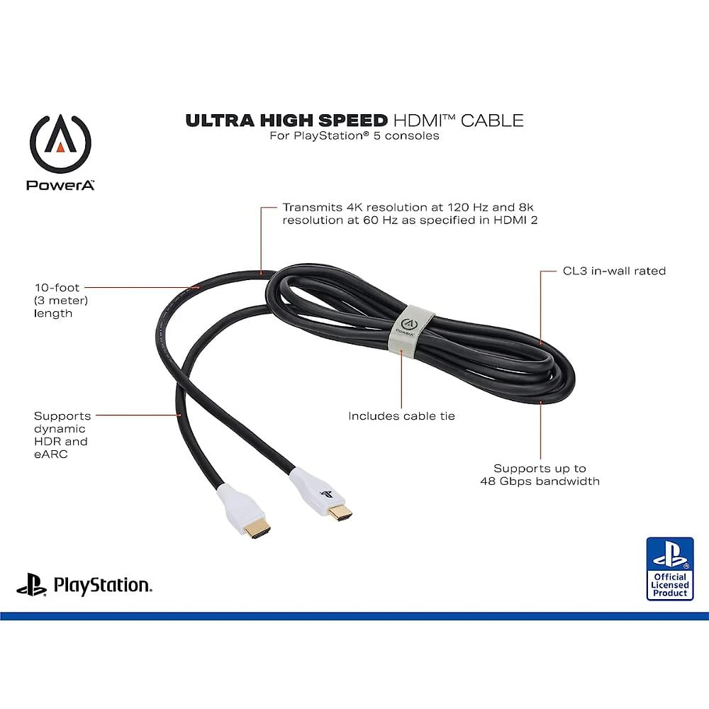 Miniatura Cabo HDMI 2.1 Ultra High Speed PowerA Playstation 5 - PS5