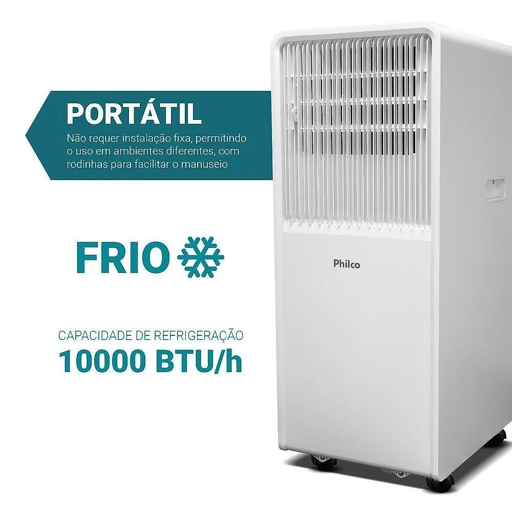 Ar Condicionado Portátil Philco 10000 BTUS Frio 220V PAC10FN