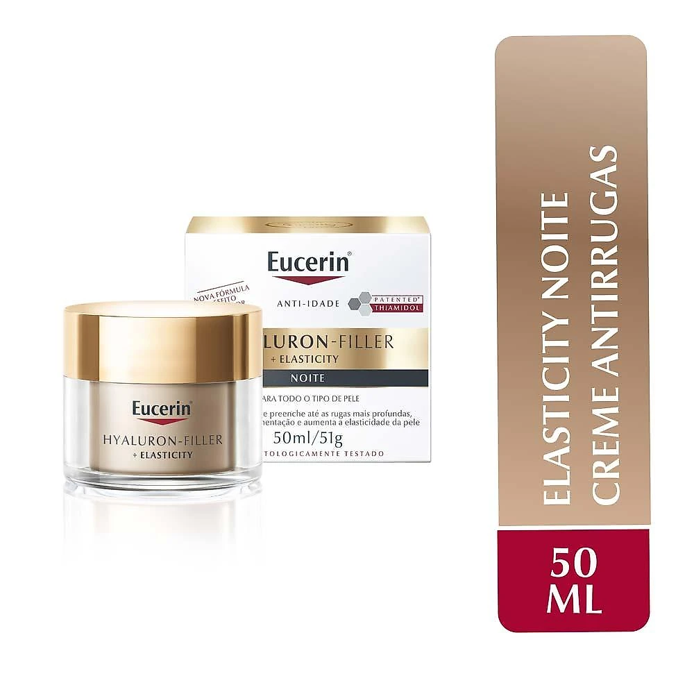 Eucerin hyaluron-filler elasticity antirugas creme facial noite 50g