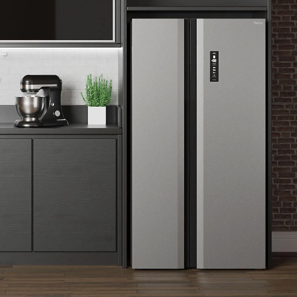 Geladeira 489L Philco Frost Free Side By Side Inox PRF504I 110V