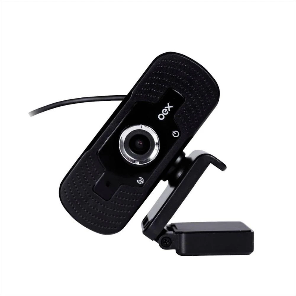 Webcam 1080p full hd com microfone unidirecional - plug and play preto