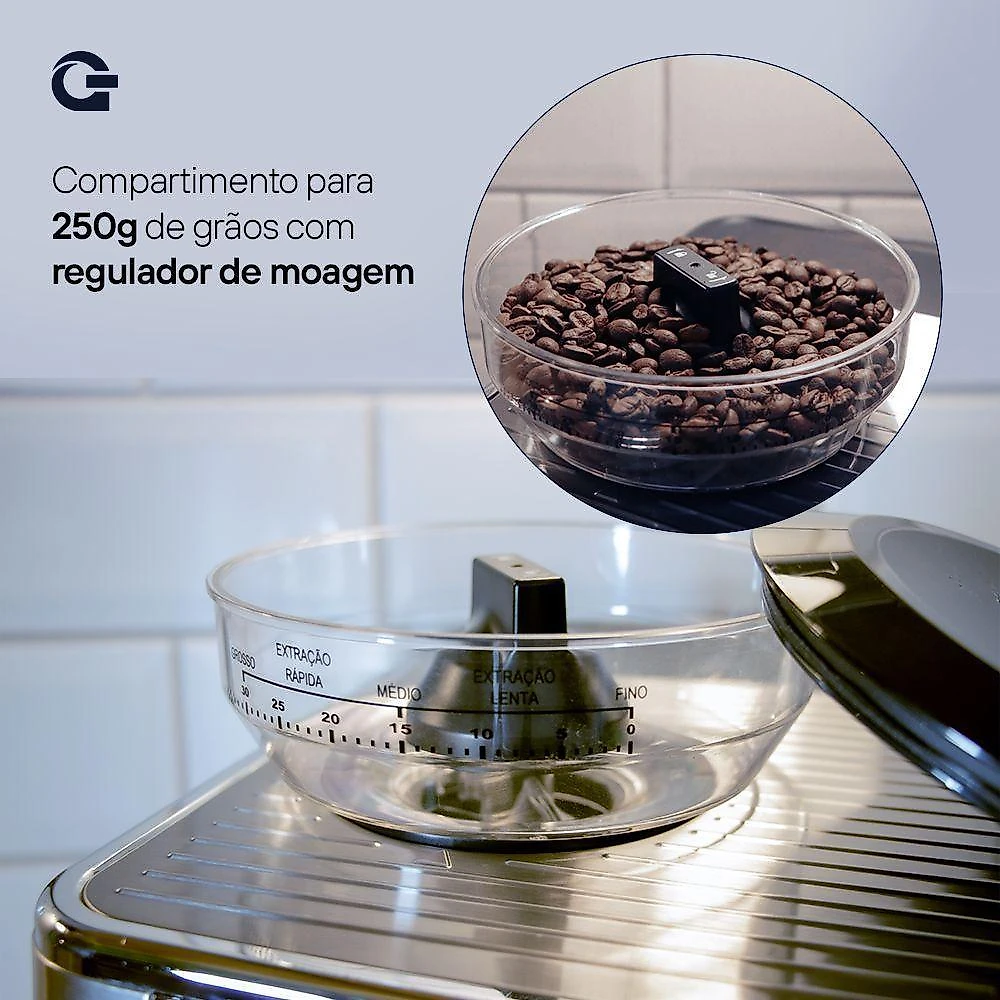 Cafeteira espresso gallant digital due nero 20 bar gcf320 127v