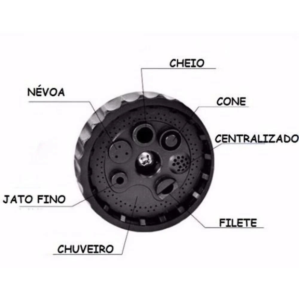 Mangueira Expansível 22,5 Retrátil Flexível Esguicho 7 Jatos