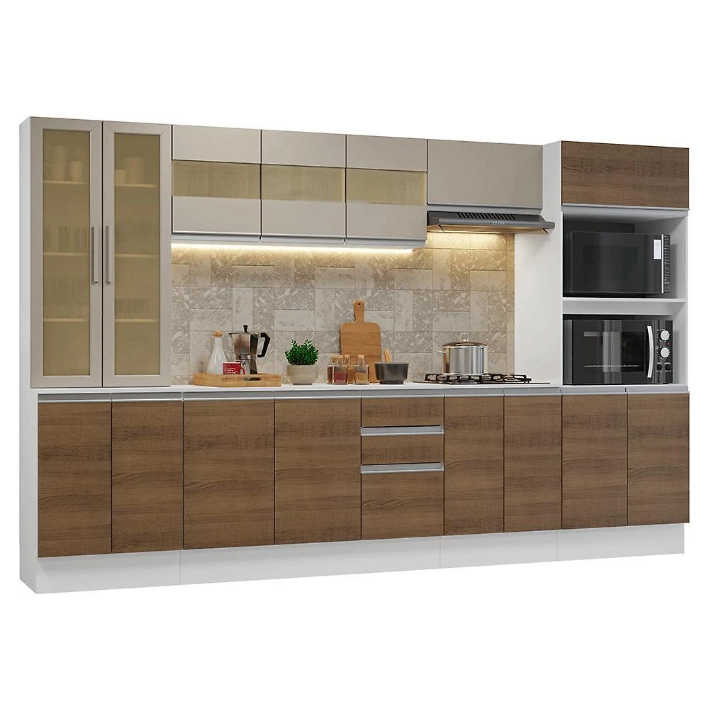 Armário de cozinha completa 100% mdf 310 cm smart madesa 03