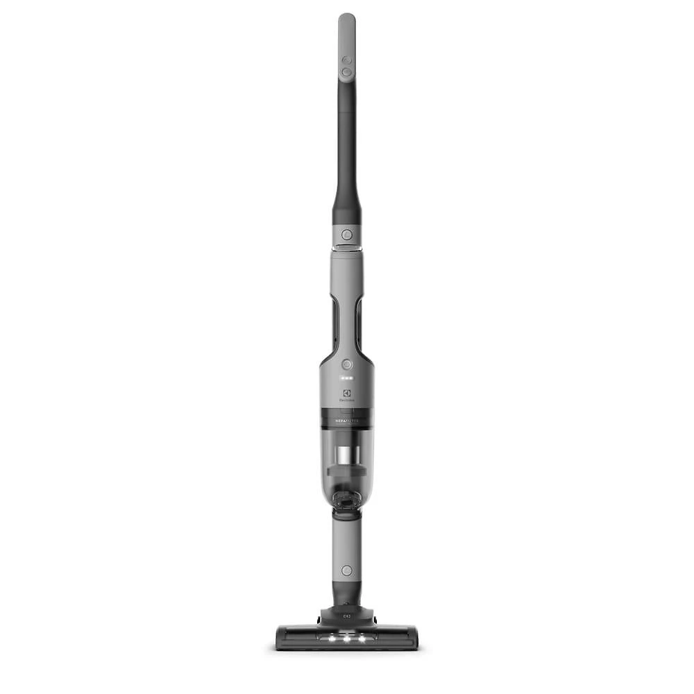 Aspirador de pó vertical sem fio electrolux cyclonic power erg018 90w 2em1 cinza
