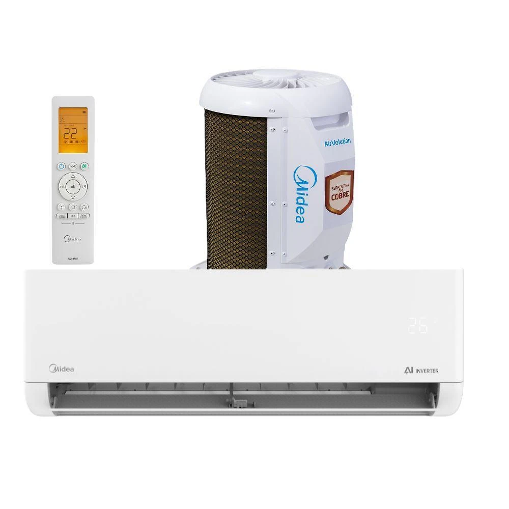 Ar condicionado split inverter midea ai airvolution 9000 btus frio 220v 38tavca09m5
