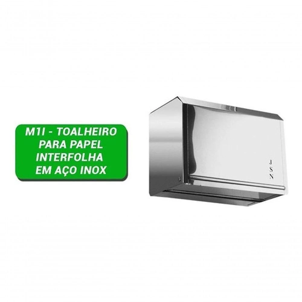 Porta Papel Toalha Toalheiro Interfolha em Aço Inoxidável 430 Dispensador Manual Inox Higipack