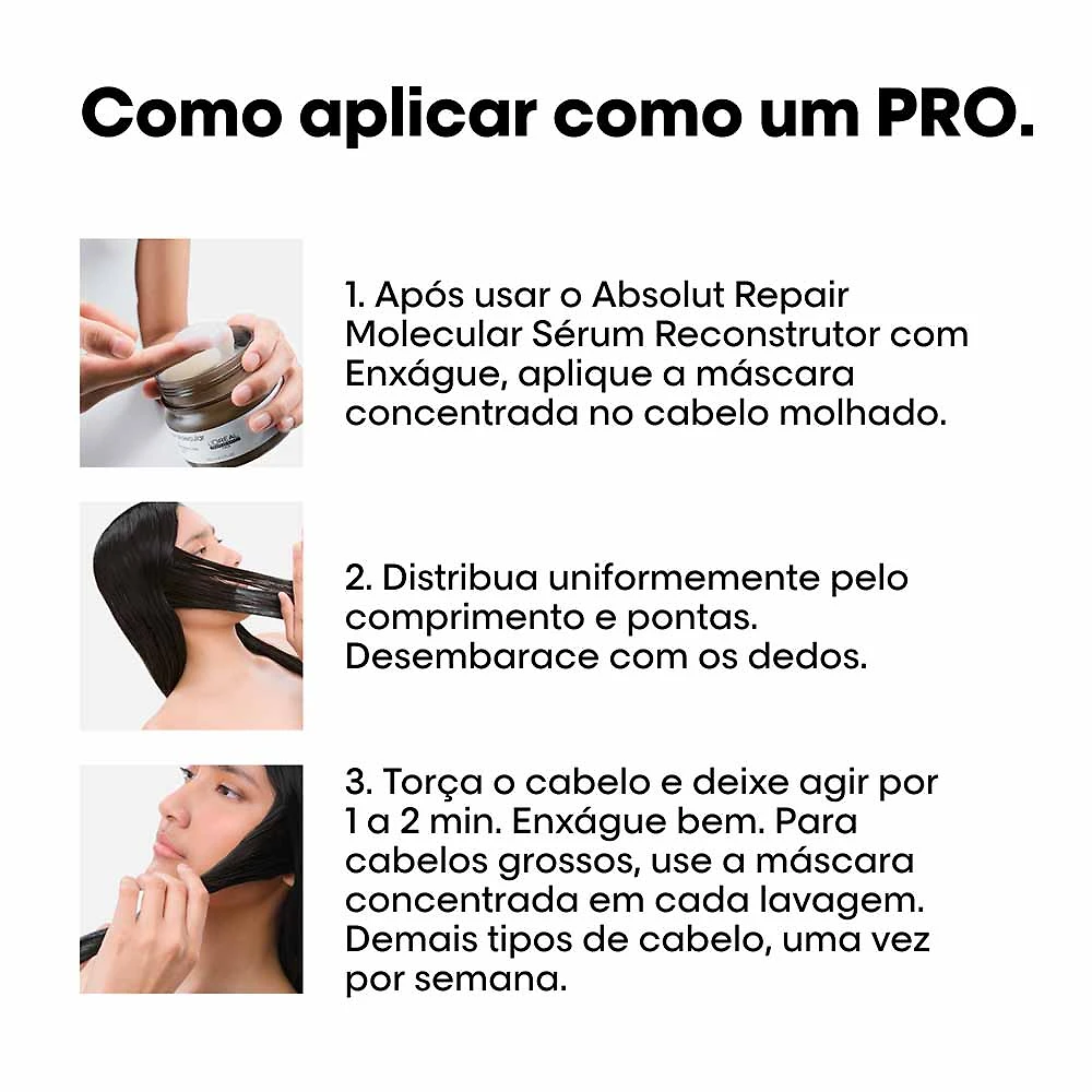 Máscara de Tratamento L'Oréal Professionnel Absolut Repair Molecular 150ml
