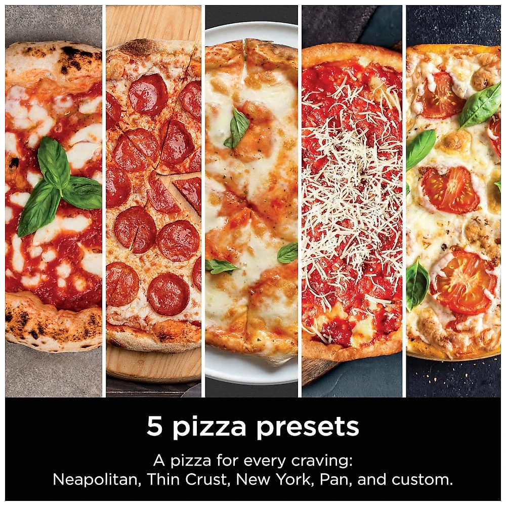 Forno Elétrico Ninja Artisan para Pizza 30cm, Pizza Artesanal em 3 Minutos, Controle Total de Temperatura até 371°C