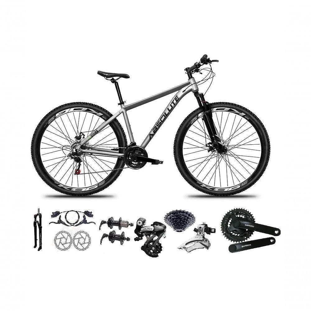 Bicicleta Aro 29 Absolute Nero 5 Shimano Altus 24v Freios Hidráulicos Garfo Com Trava - Cinza Tam.19