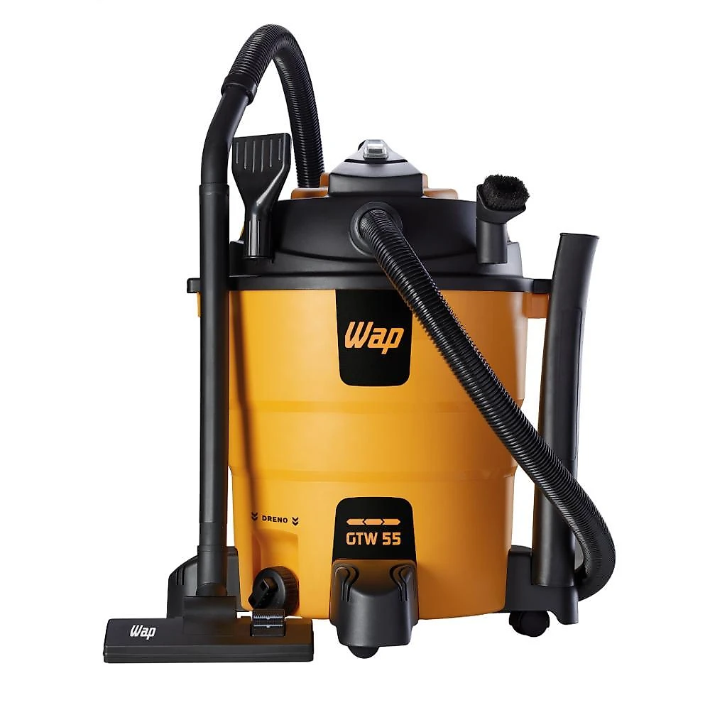 Soprador aspirador wap gtw 55 1600w bico múltiplo e filtro hepa, 55l 220v