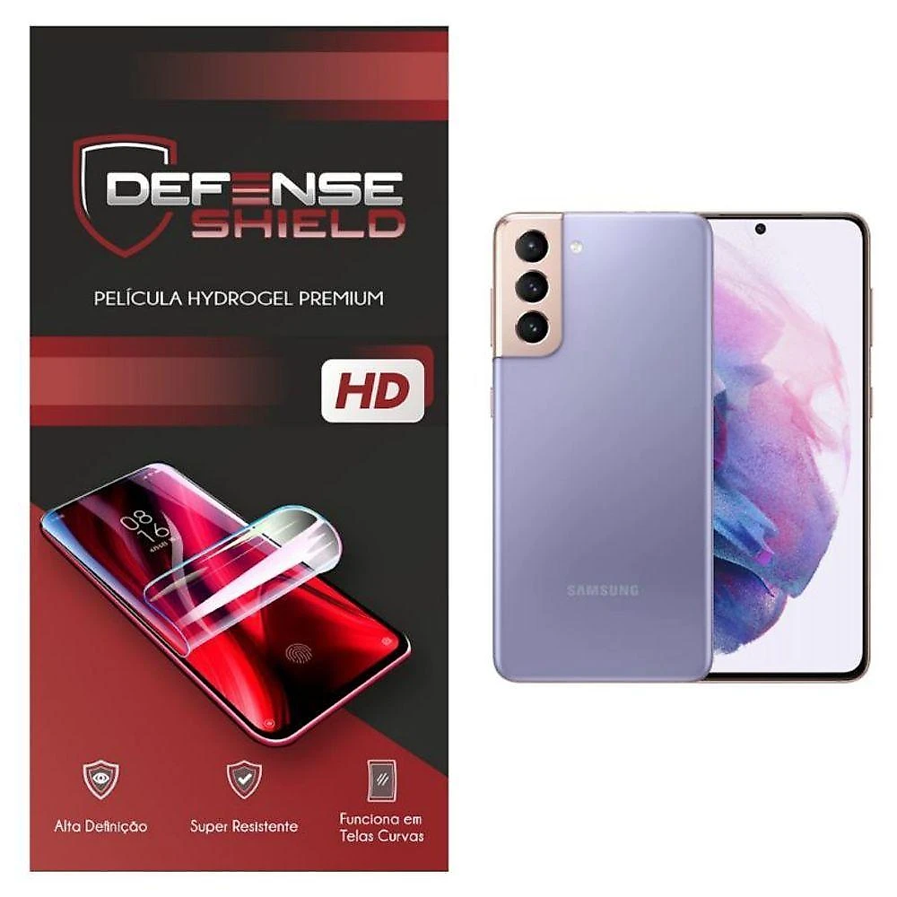 Pelicula Hydrogel Premium Para Galaxy S21 Proteção Frontal + Verso Defense Shield