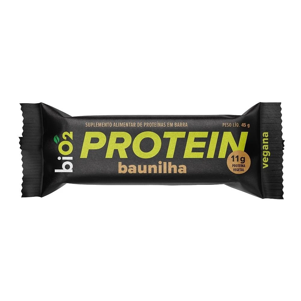Barra de Proteína BiO2 Protein 11g de Proteína Vegetal Baunilha Vegana com 45g