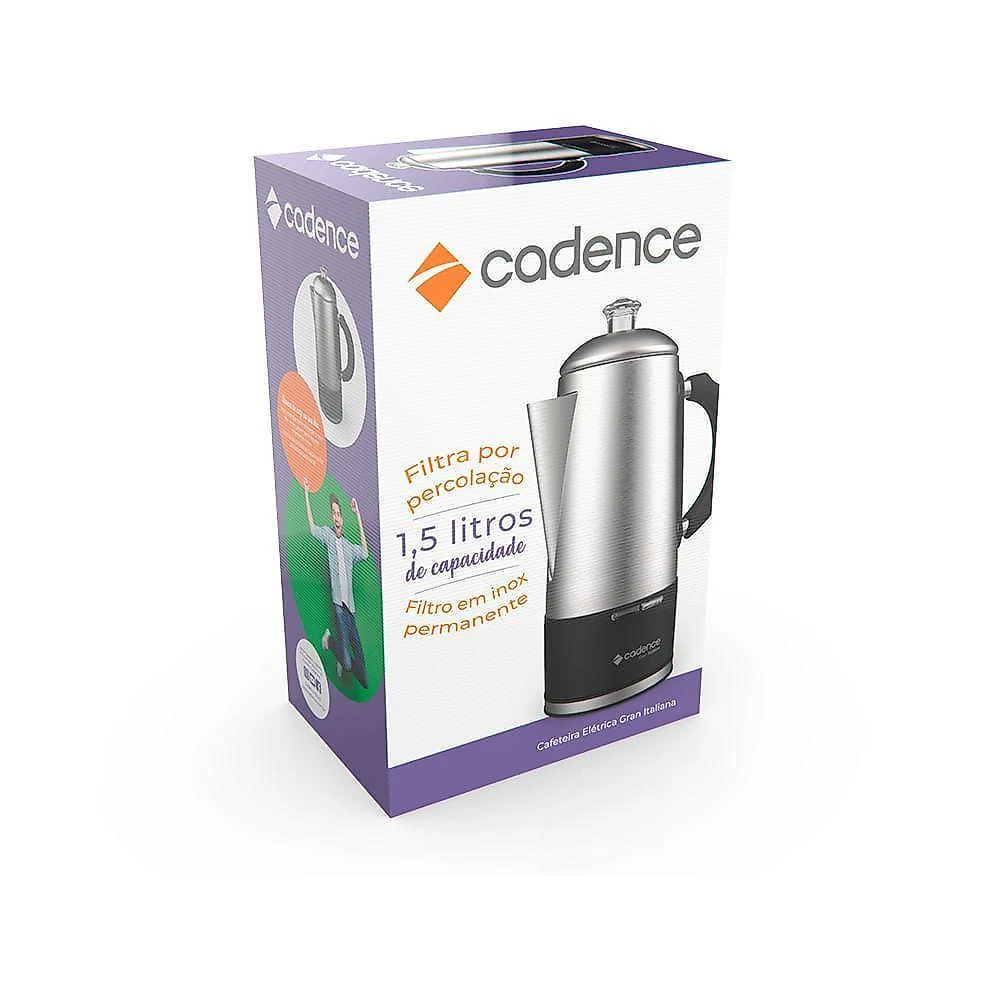Cafeteira Italiana Gran Cadence Inox 1,5L 110V