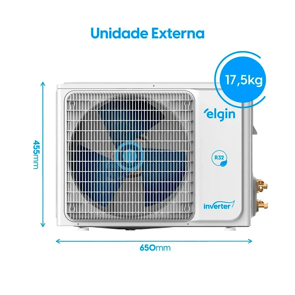 Ar Condicionado Eco Inverter II Split 9000 BTUs Frio Elgin 220V