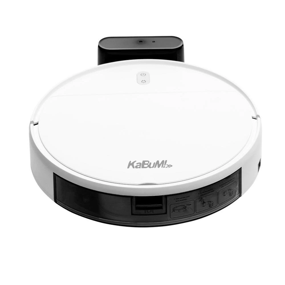 Robô Aspirador e Passa Pano KABUM! smart 100 - 5 Modos de Limpeza, Sensor Anti-Queda, Base de Carregamento - Bivolt - Branco - KBSF005