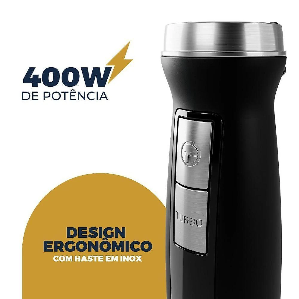 Mixer com Copo Britânia BMX40B 400W 2 Velocidades Preto Aço Inox 110V