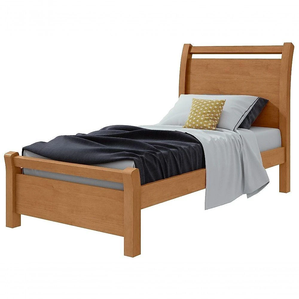 Cama Solteiro Reali Amendoa Clean