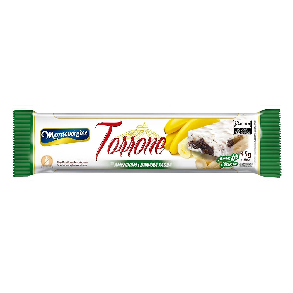Torrone Montevérgine com Amendoim Banana e Passa 45g