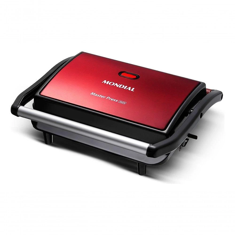 Sanduicheira Grill Press Red Ceramic PG-01-RC com Revestimento Cerâmico 1000W Vermelho 110V