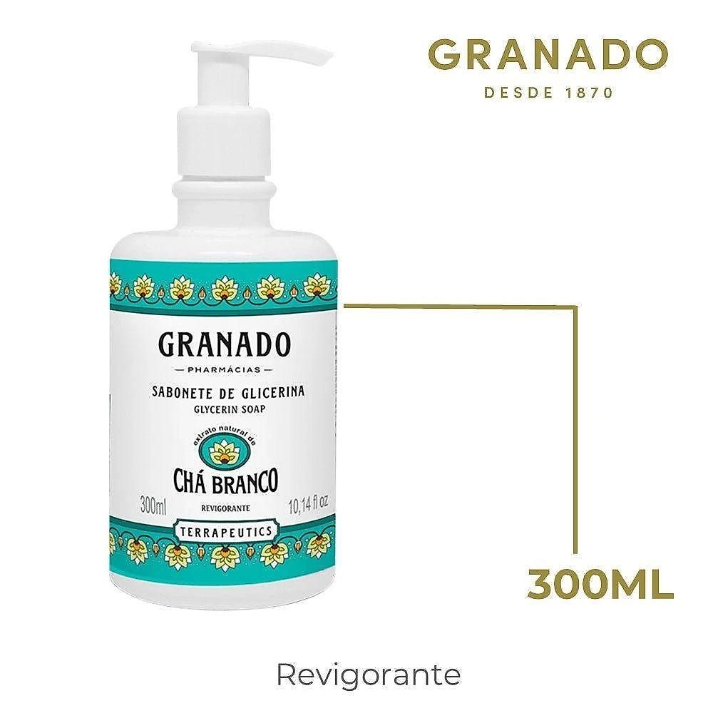 Kit 2 Sabonete Líquido Granado Chá Branco Mãos E Corpo Terrapeutics 300ml
