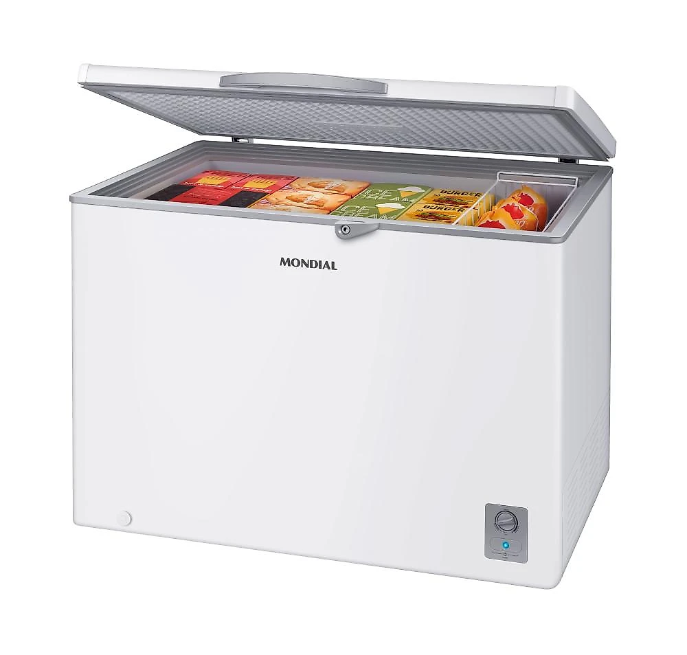 Freezer horizontal mondial fhz-01-w320 308 litros 2 em 1 controle de temperatura função turbo 110