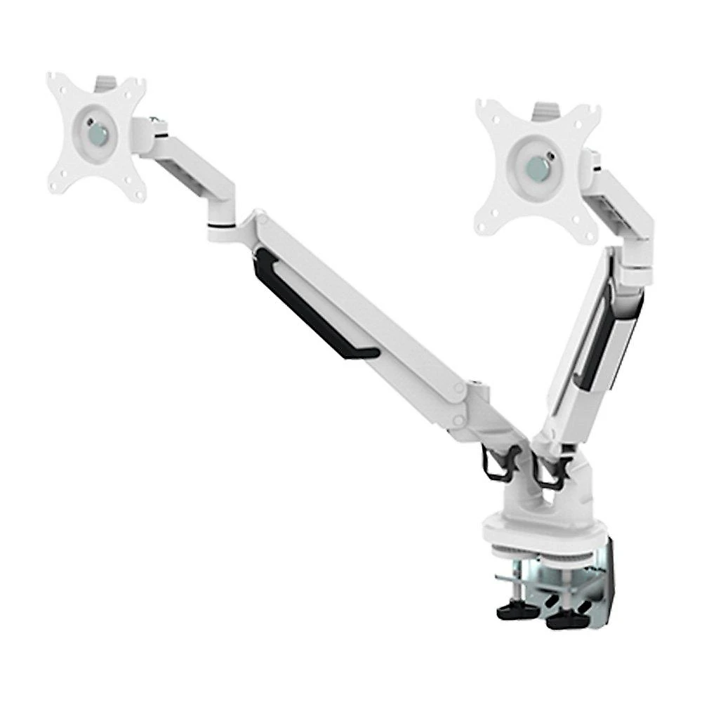 Suporte de Mesa Articulado para 2 Monitores de 17" a 32" FlexiSpot MA8D2, Ajustes com Pistão a Gás, VESA, Branco - MA8D2W