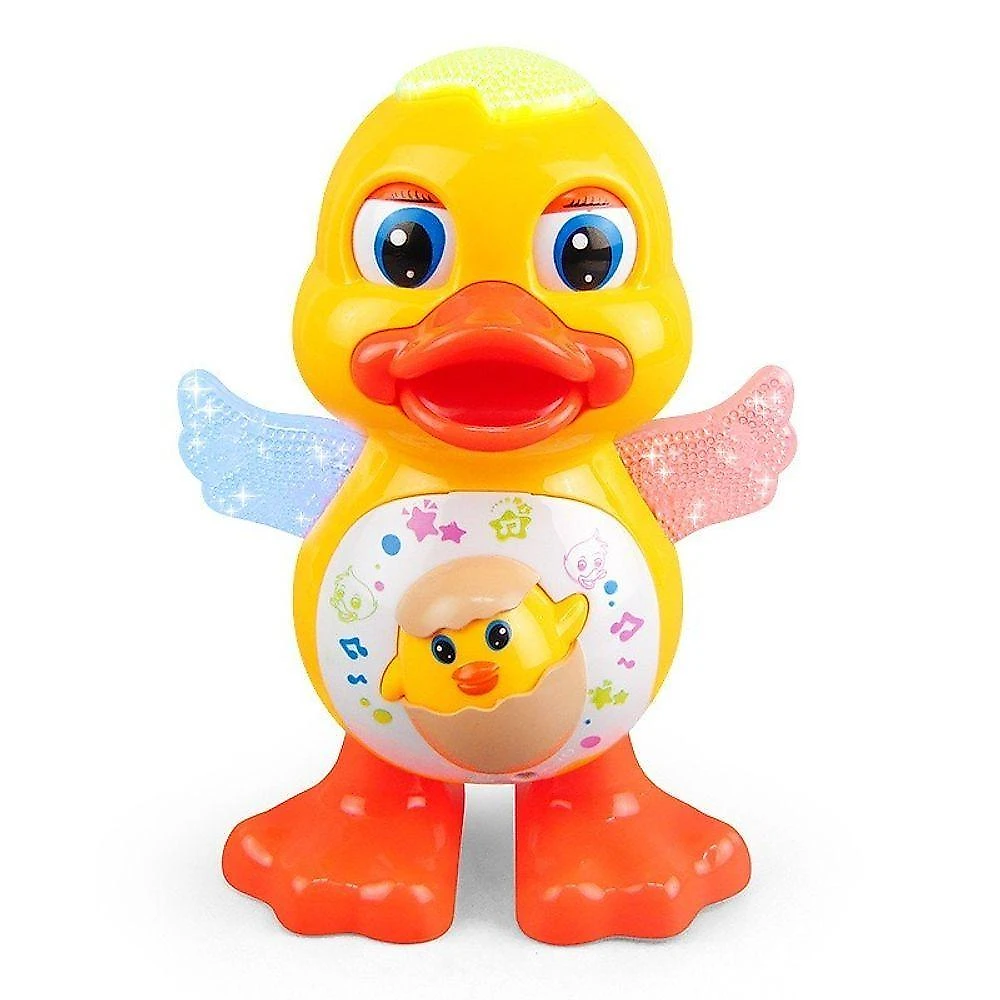 Brinquedo Infantil Pato Dançarino Musical com Luzes e Movimentos Amarelo OEM