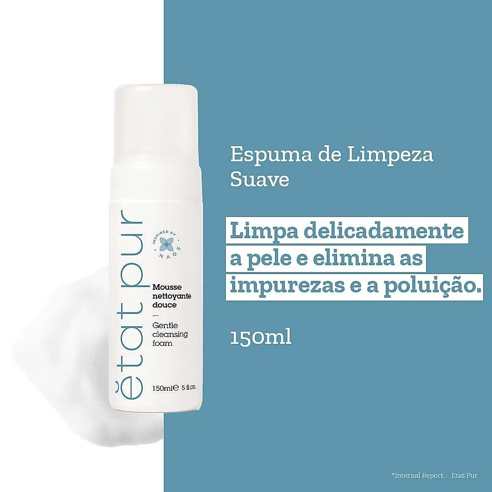Espuma de limpeza facial suave etat pur 150ml