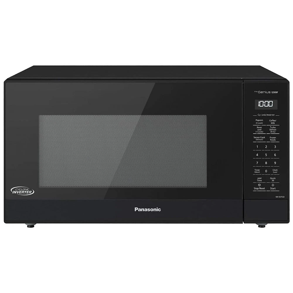 Micro Ondas de Bancada em Aço Inoxidável 45L com Inversor Ciclônico, 110V 1250W, Panasonic SN75LB, Preto
