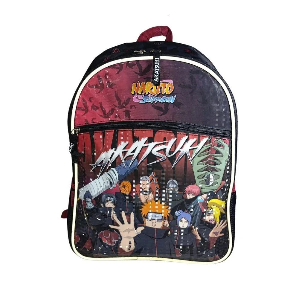 Mochila Pacific Naruto Akatsuki Rising Preto Escolar