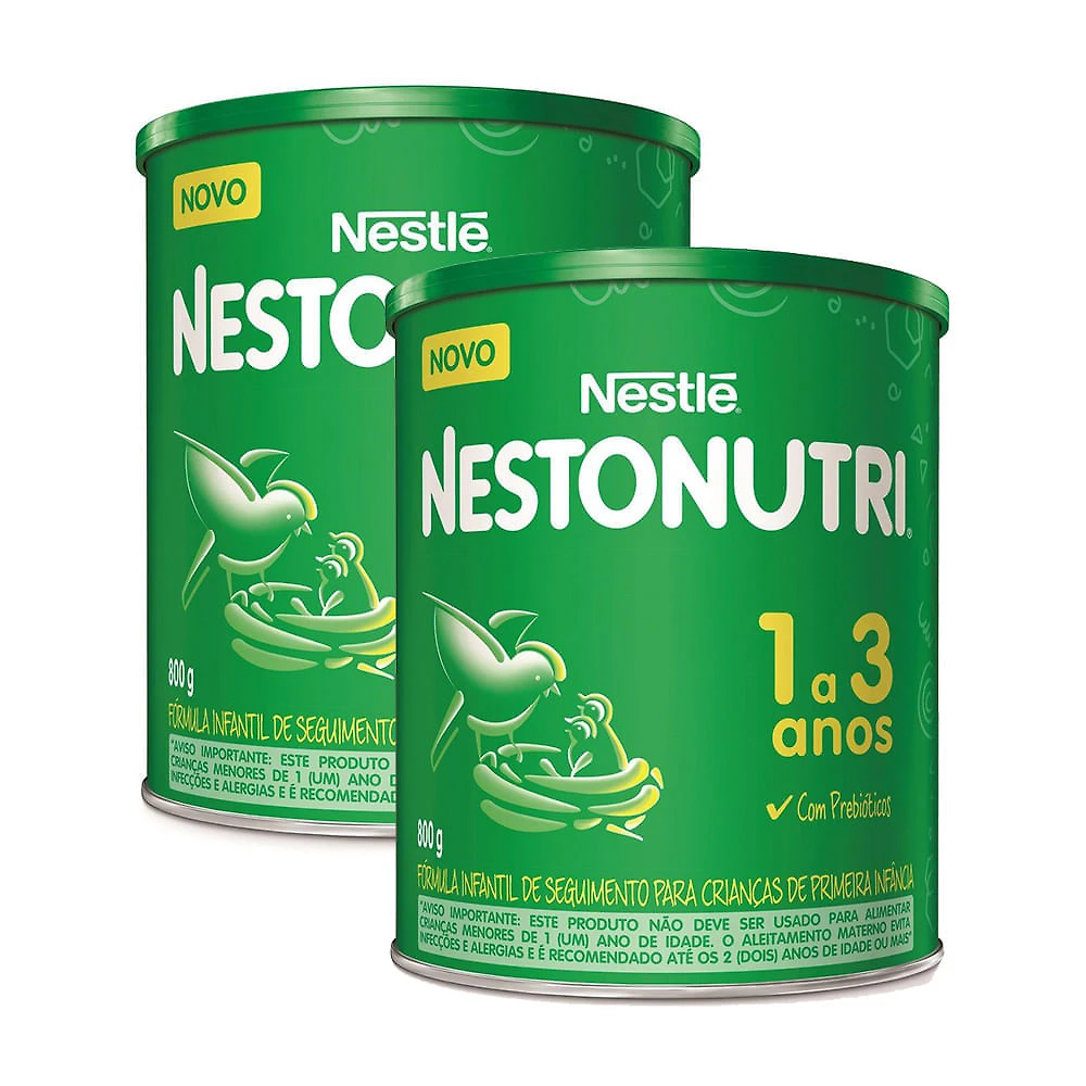 Kit 2 Fórmula Infantil Nestonutri 1+ 800g