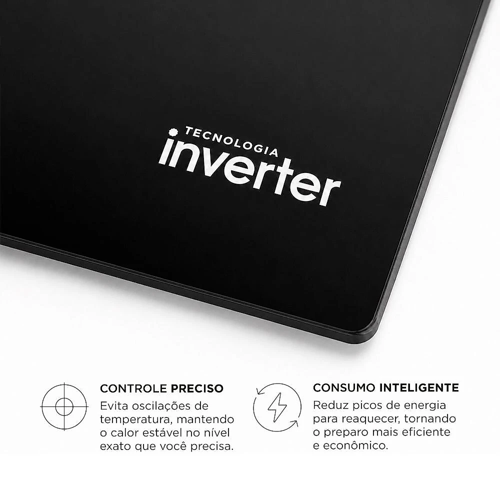 Cooktop de Indução 6 Bocas EOS 90cm Inverter Freezone Preto 10500W ECIP062EPIF 220V