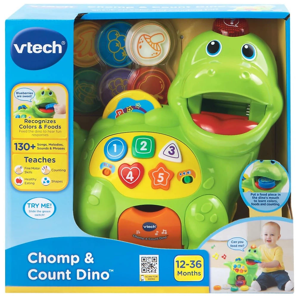 Brinquedo VTech Chomp and Count Dino Verde