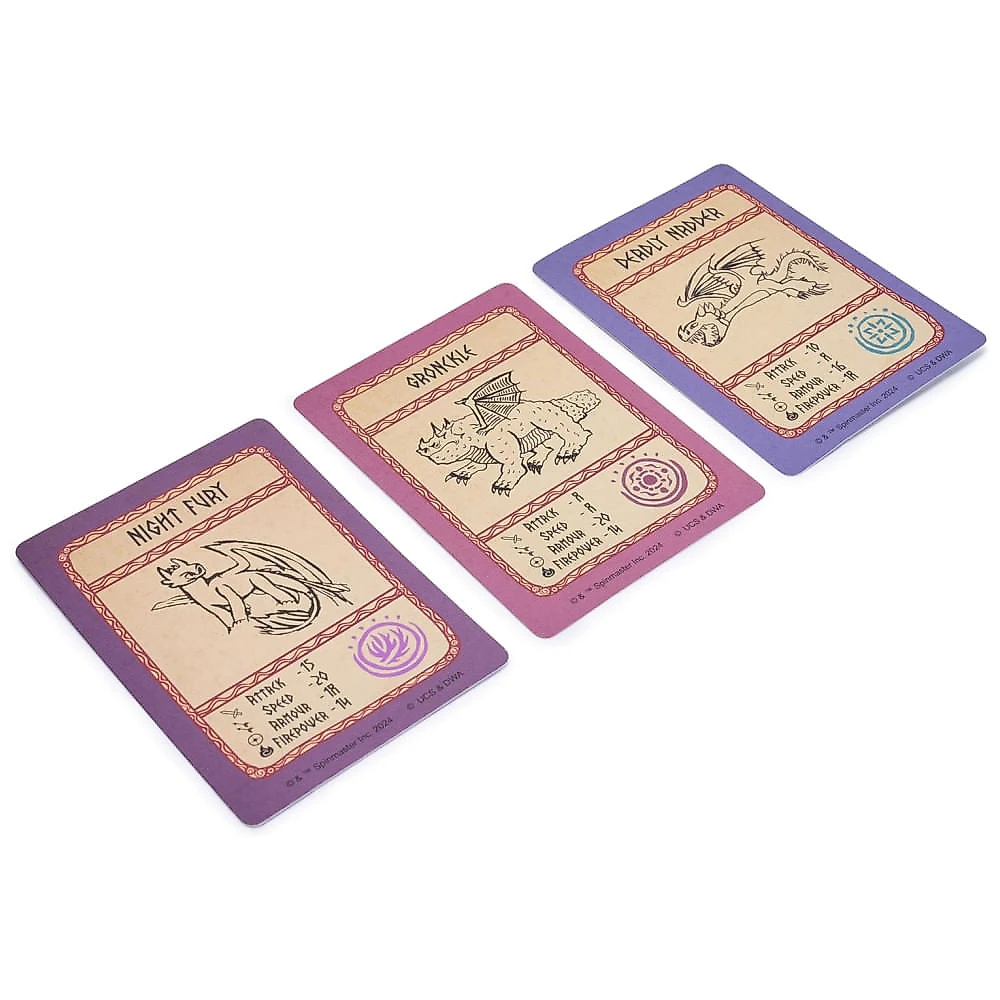 Conjunto de Dragões da Dreamworks: Livro de Berk com 3 Figuras Colecionáveis e Cartões Expositores, para fãs de Dragões!