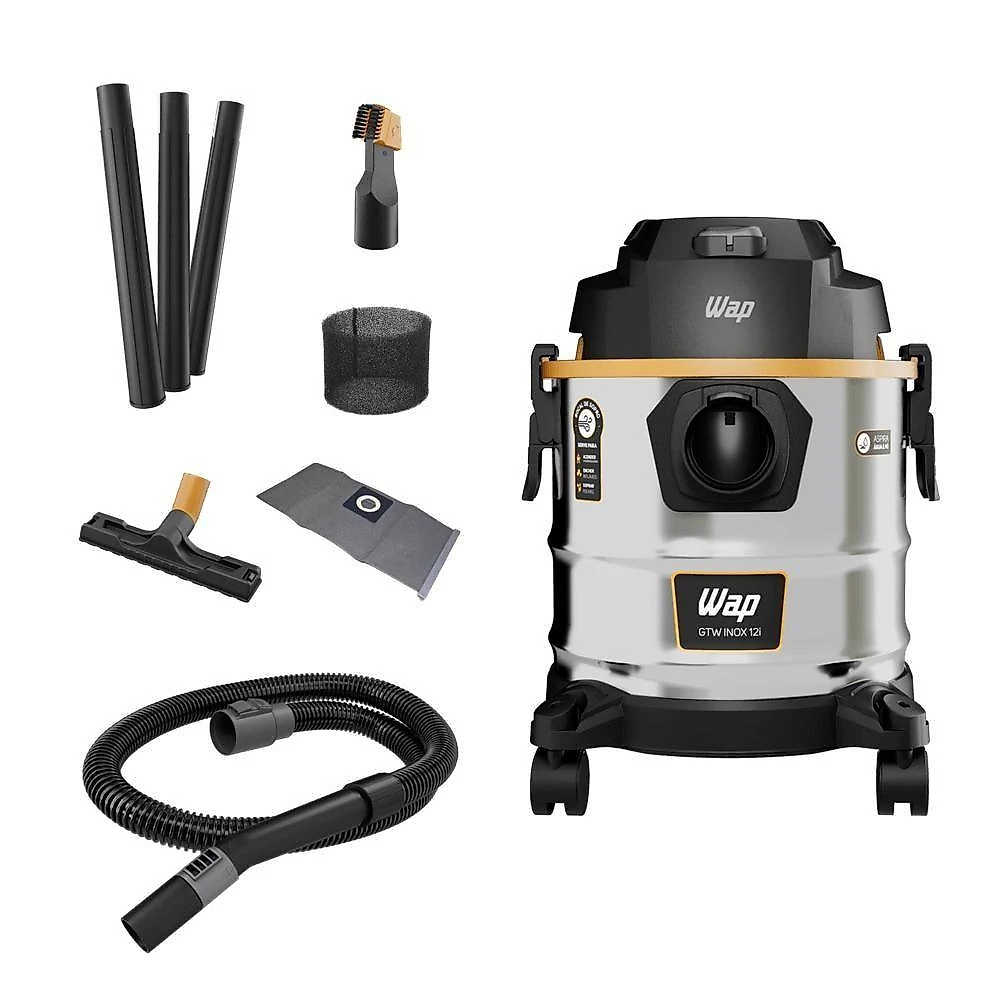 Aspirador de Pó e Água de Água e Pó WAP GTW INOX 12i 1600W 12L Inox 220V