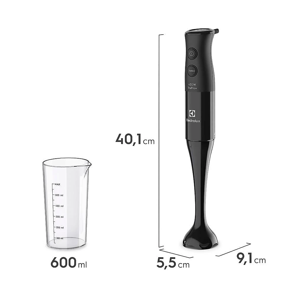 Mixer electrolux eib05 400w tecnologia truflow power system preto 110