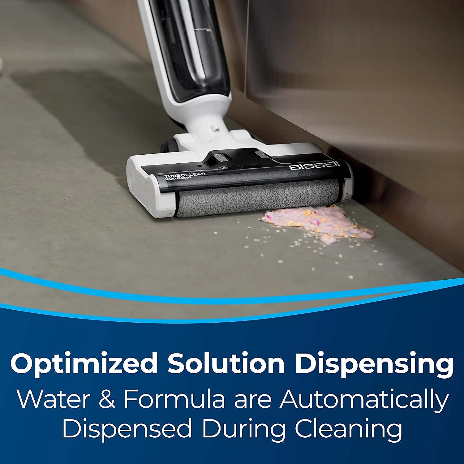 BISSELL TurboClean Aspirador de Pó sem Fio com Fórmula D esinfetante e Ciclo de Autolimpeza 110V Branco