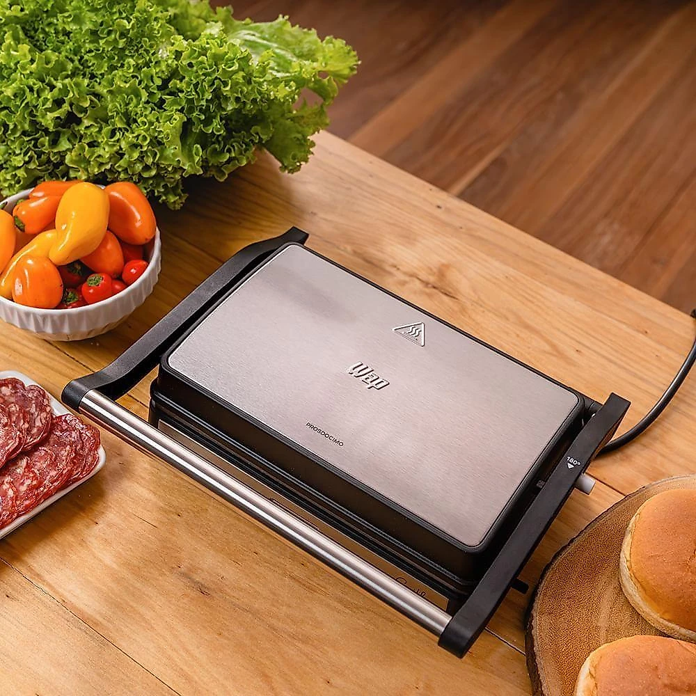 Sanduicheira Grill Wap 2 Em 1 Inox 180° Prosdócimo WS1000 220V