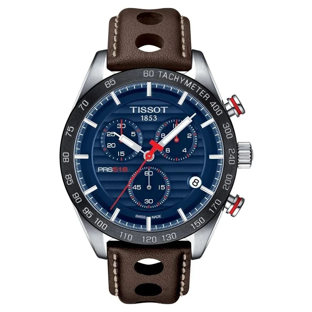 Miniatura Relógio Masculino Tissot Cronógrafo Prs 516 Analógico Azul