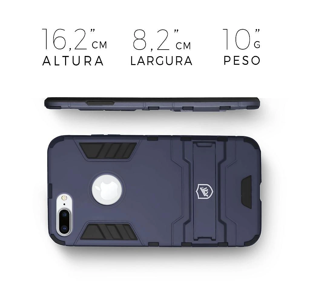Kit Capa Armor e Película de Vidro Dupla para Iphone 7 Plus - Gorila Shield